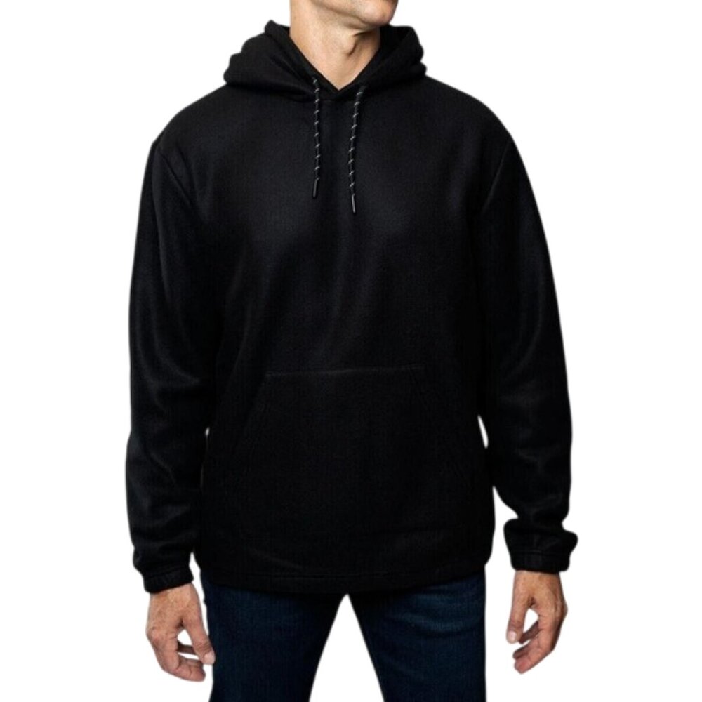 Lazer Lazer Men's Polar Fleece Pullover Hoodie Black, NWT